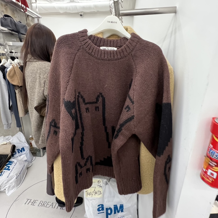 BREATHE韓國代購㊣女裝新款真品熱賣25秋冬人氣職業休閑毛衣BREATHE毛衣圖色2