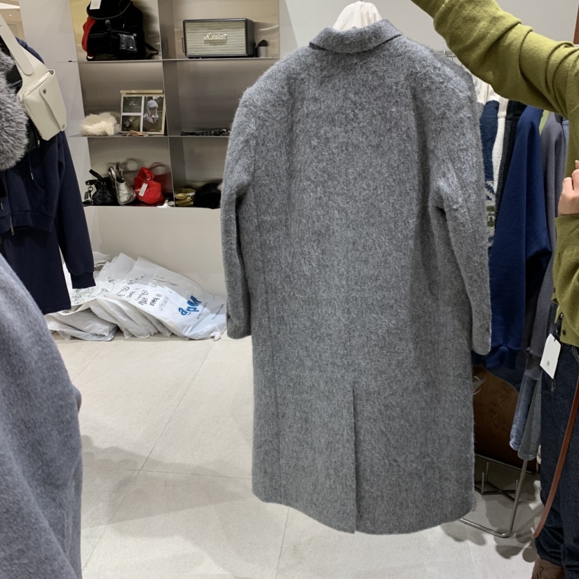 TEMPTING韓國直郵㊣女士新品熱賣職業時尚中長款大衣羊駝毛TEMPTING中長款大衣