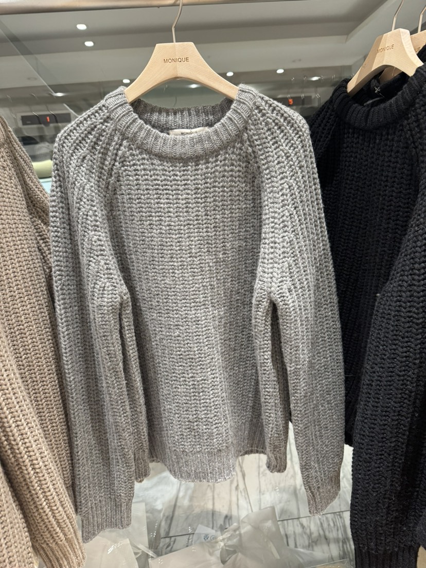 MONIQUE東大門㊣實拍女士新品休閑真品熱賣時尚職業針織衫插肩MONIQUE針織衫圖色2