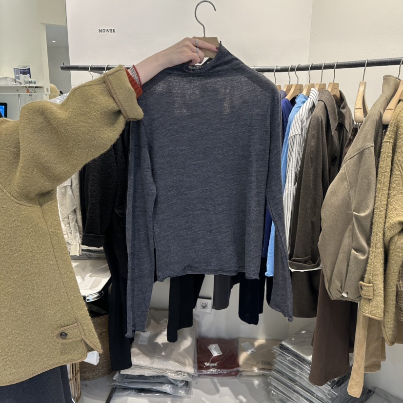 MOWER東大門㊣代購女裝新品時尚職業休閑熱賣推薦真品長袖T恤MOWER長袖T恤圖色3墨色