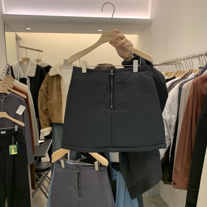 PHILO東大門㊣代購女裝新款推薦時尚人氣職業熱賣休閑短裙填充PHILO短裙