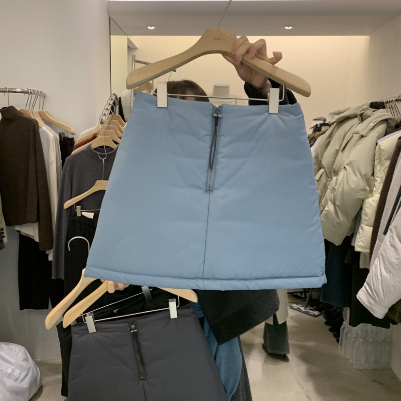 PHILO東大門㊣代購女裝新款推薦時尚人氣職業熱賣休閑短裙填充PHILO短裙圖色3