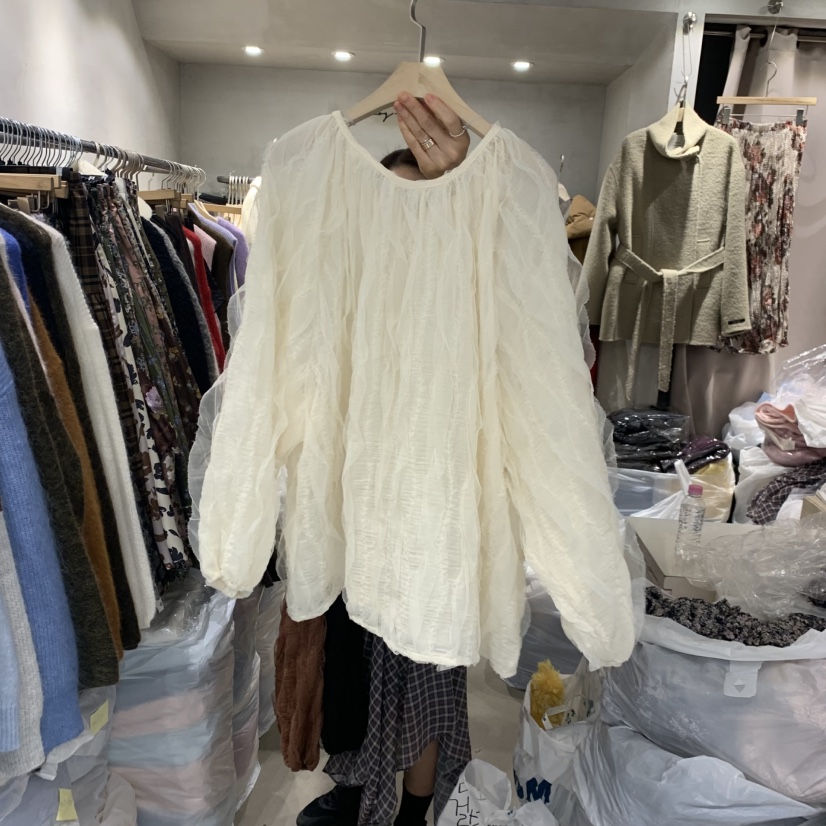 LOGROAD東大門㊣實拍女士新款熱賣推薦職業休閑25秋冬襯衫蕾絲衫LOG ROAD襯衫/蕾絲衫