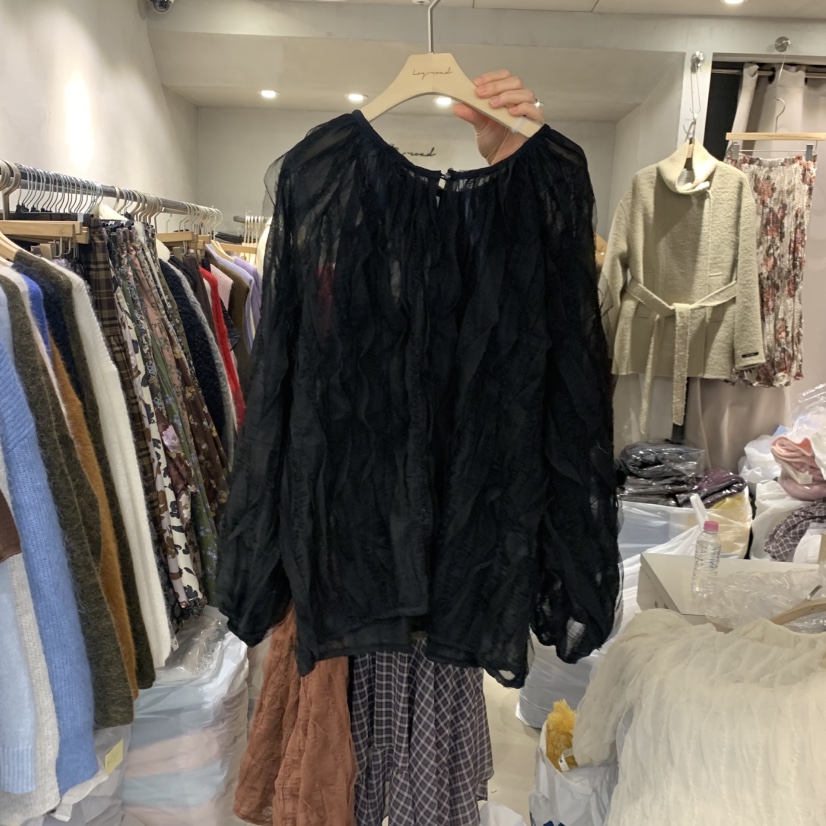 LOGROAD東大門㊣實拍女士新款熱賣推薦職業休閑25秋冬襯衫蕾絲衫LOG ROAD襯衫/蕾絲衫圖色3