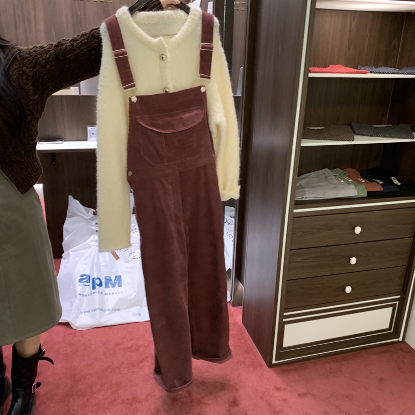 PEANUT BUTTER東大門㊣實拍女裝新款人氣時尚背帶褲不含內搭PEANUT BUTTER背帶褲圖色2