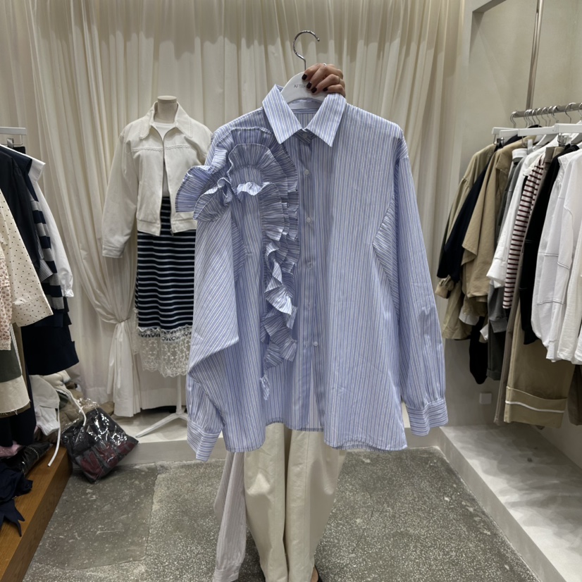 AFTERNOON東大門㊣實拍女裝新款熱賣人氣真品休閑襯衫蕾絲衫AFTERNOON襯衫/蕾絲衫