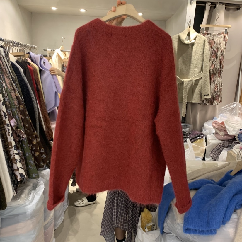 LOGROAD韓國直郵㊣女裝新品熱賣休閑時尚推薦職業針織衫浣熊LOG ROAD針織衫