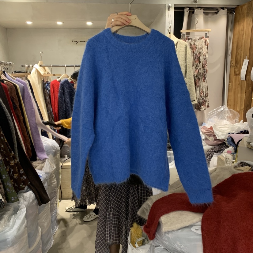 LOGROAD韓國直郵㊣女裝新品熱賣休閑時尚推薦職業針織衫浣熊LOG ROAD針織衫圖色2