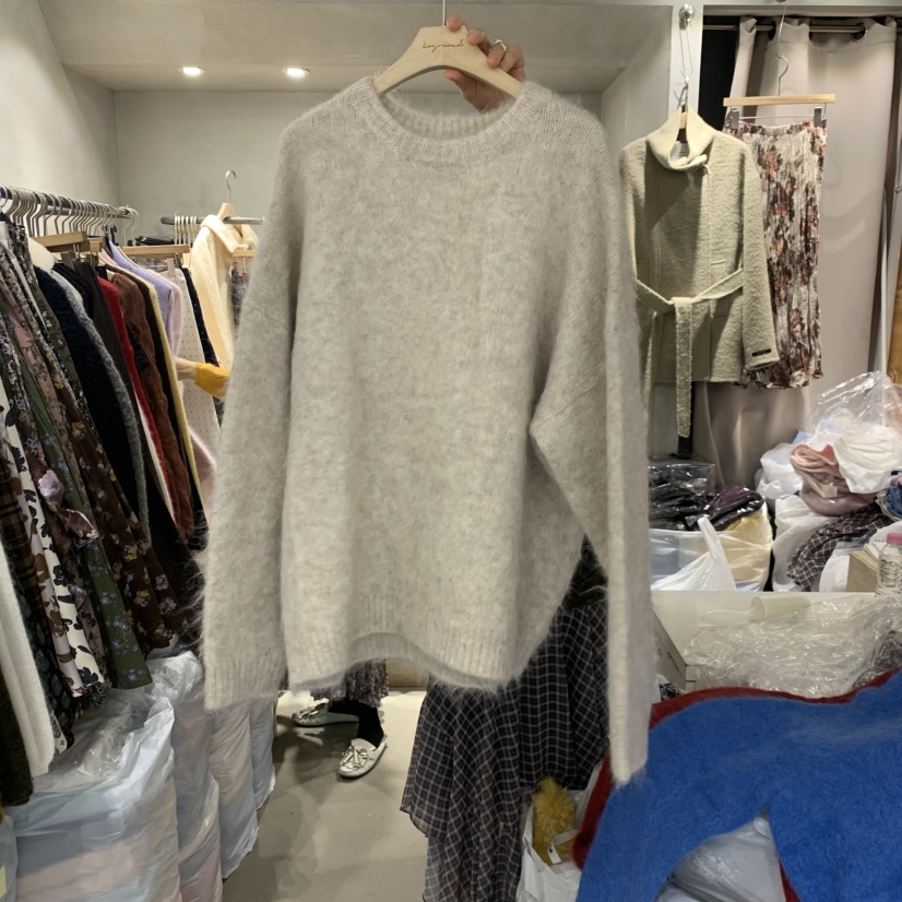 LOGROAD韓國直郵㊣女裝新品熱賣休閑時尚推薦職業針織衫浣熊LOG ROAD針織衫圖色3