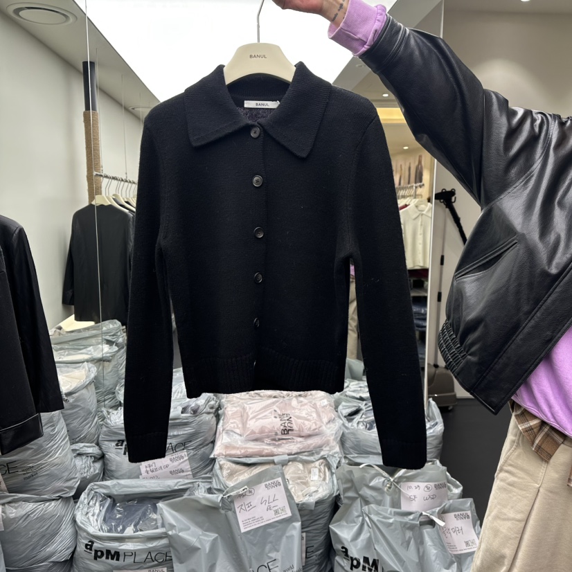 BANUL韓國直郵㊣女士新款熱賣時尚25秋冬職業休閑針織衫開衫BANUL針織衫圖色4