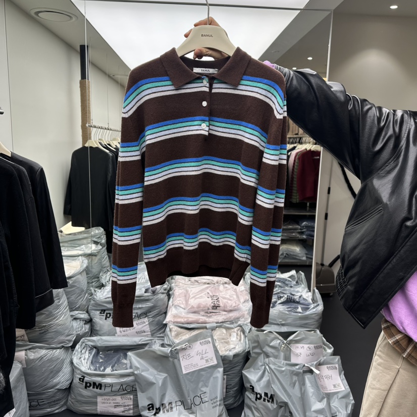 BANUL韓國直郵㊣女裝新品職業真品時尚25秋冬推薦熱賣針織衫BANUL針織衫圖色3