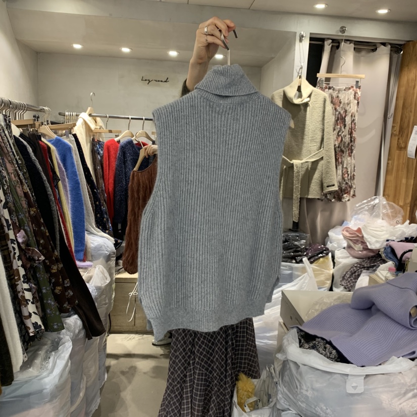 LOGROAD東大門㊣代購女裝新款熱賣推薦職業時尚25秋冬馬甲浣熊LOG ROAD馬甲