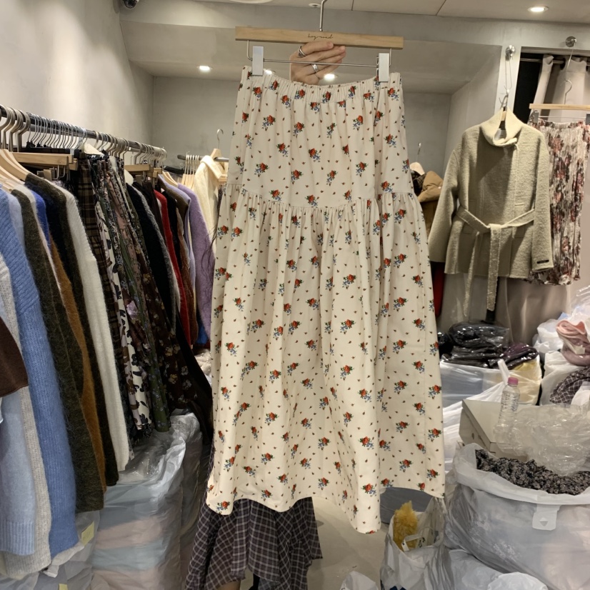 LOGROAD東大門㊣實拍女士新款人氣25秋冬真品職業半身裙中短裙LOG ROAD半身裙/中短裙