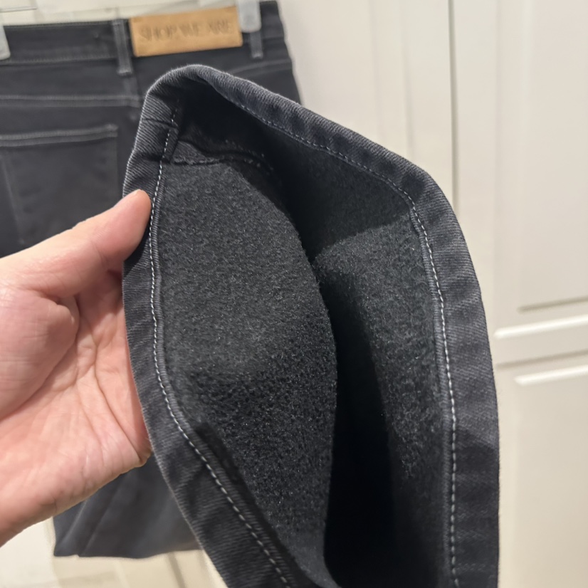 WE ARE/WELOVER東大門㊣直郵女裝新品人氣25秋冬牛仔褲拉絨SHOP_WE ARE牛仔褲