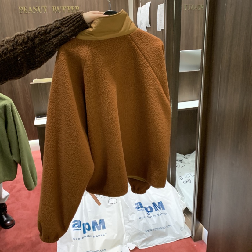 PEANUT BUTTER東大門㊣直郵女士新款25秋冬夾克雙面抓絨兩面穿PEANUT BUTTER夾克