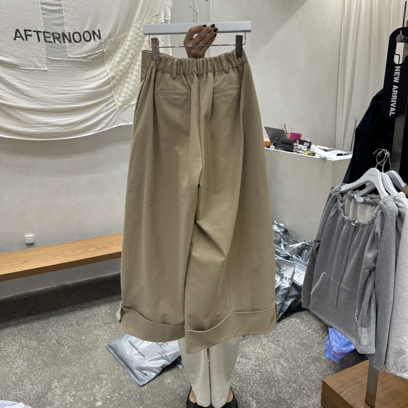 AFTERNOON東大門㊣實拍女裝新款真品熱賣職業推薦休閑褲紐扣AFTERNOON休閑褲