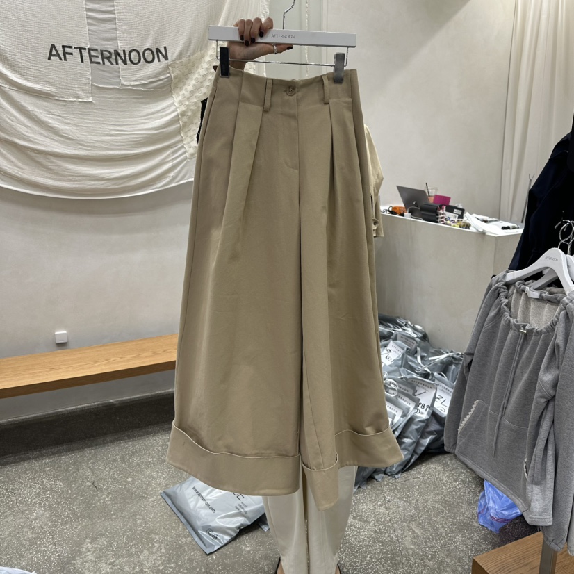 AFTERNOON東大門㊣實拍女裝新款真品熱賣職業推薦休閑褲紐扣AFTERNOON休閑褲