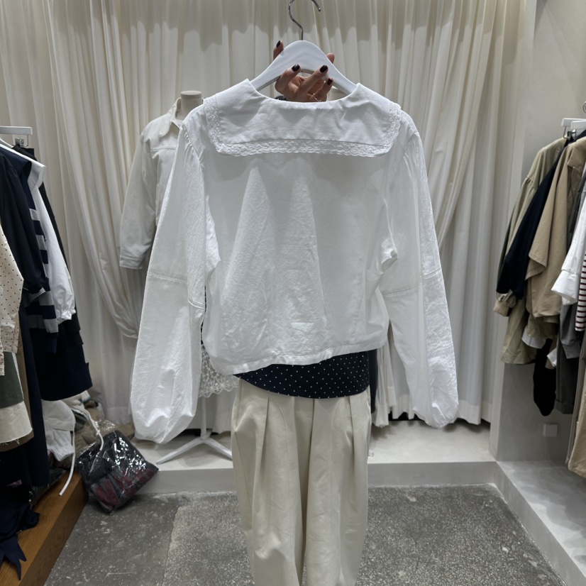 AFTERNOON韓國代購㊣女士新品真品熱賣職業25秋冬襯衫蕾絲衫AFTERNOON襯衫/蕾絲衫