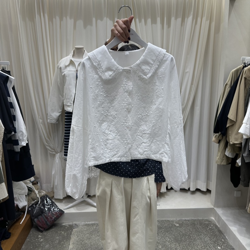 AFTERNOON韓國代購㊣女士新品真品熱賣職業25秋冬襯衫蕾絲衫AFTERNOON襯衫/蕾絲衫