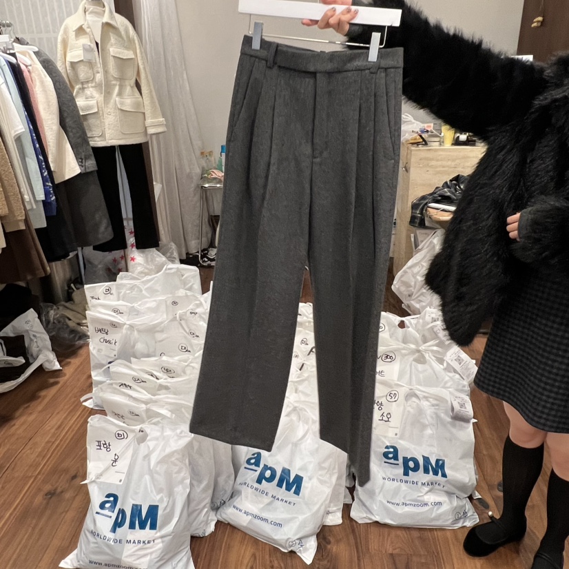 UNDERSTANDING韓國直郵㊣女裝新品人氣職業真品時尚25秋冬休閑褲UNDERSTANDING休閑褲圖色4