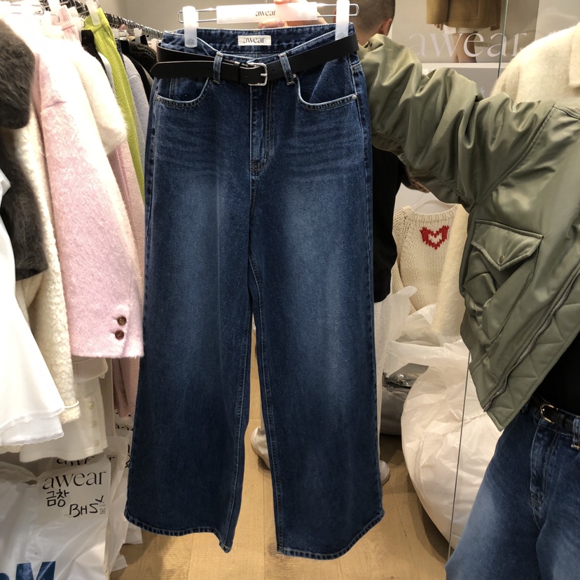 RUMIRU/AWEAR東大門㊣直郵女士新款熱賣25秋冬牛仔褲不含腰帶awear/RUMIRU牛仔褲
