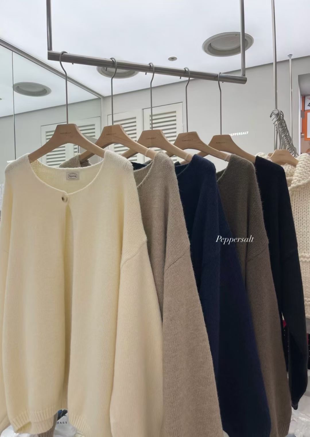 PEPPER 페페東大門㊣直郵女士新款休閑職業推薦針織衫開衫PEPPER-SEOUL針織衫