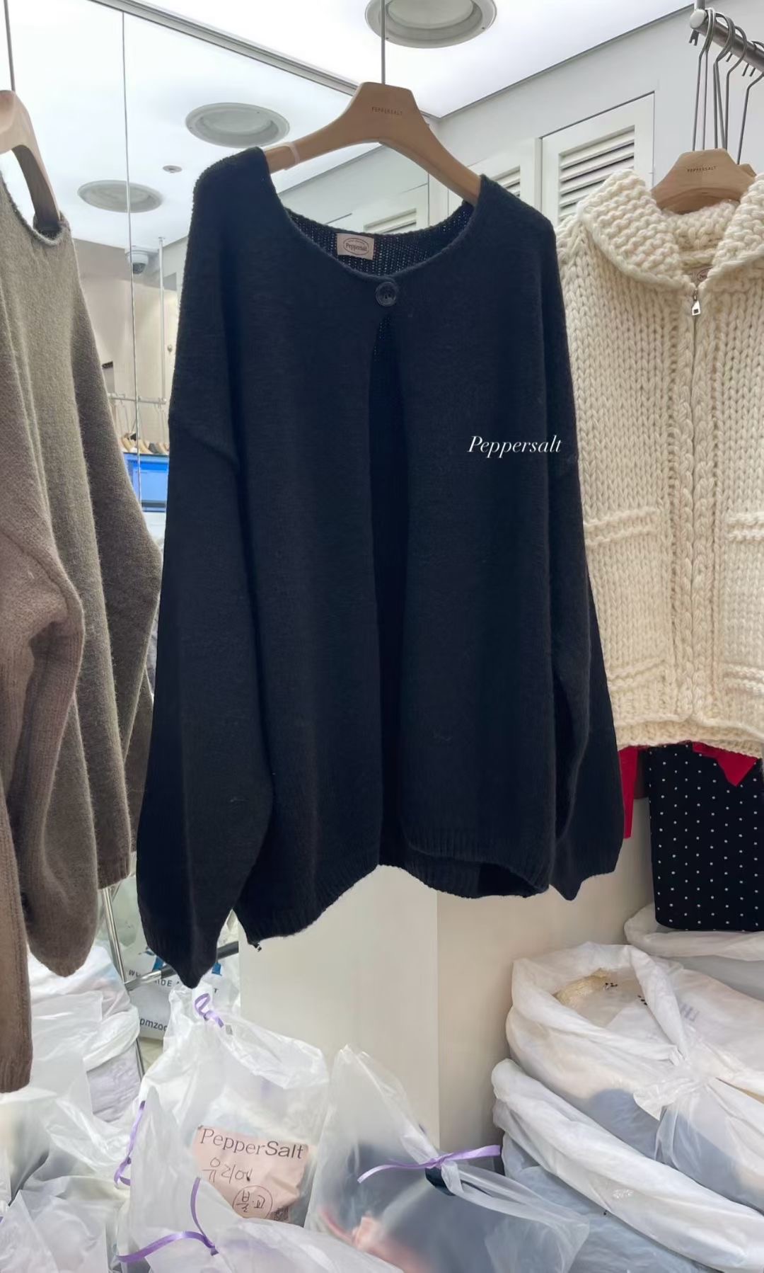PEPPER 페페東大門㊣直郵女士新款休閑職業推薦針織衫開衫PEPPER-SEOUL針織衫圖色5