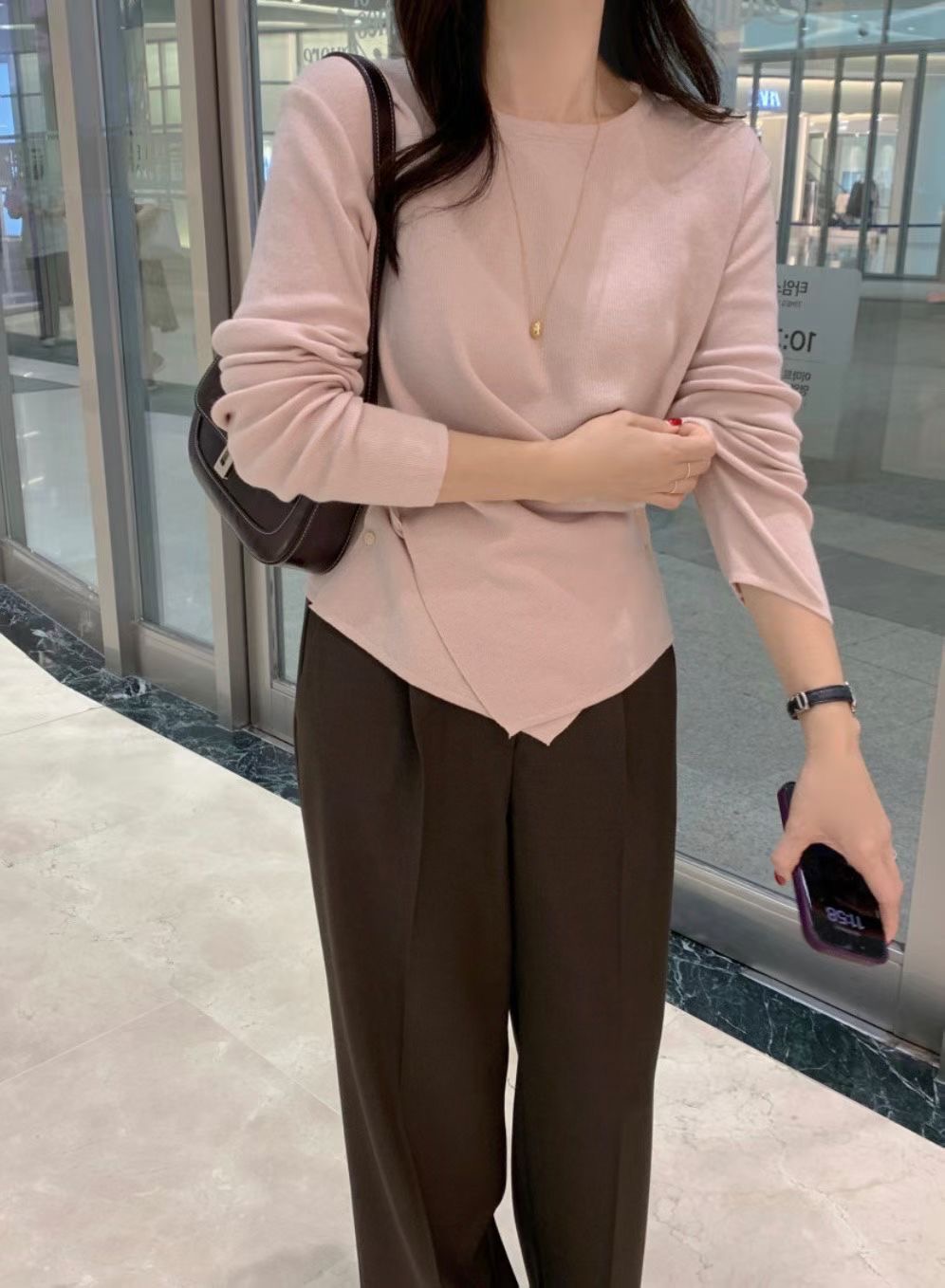 ANGE東大門㊣直郵女士新款職業真品人氣熱賣推薦休閑針織衫ANGE針織衫圖色3