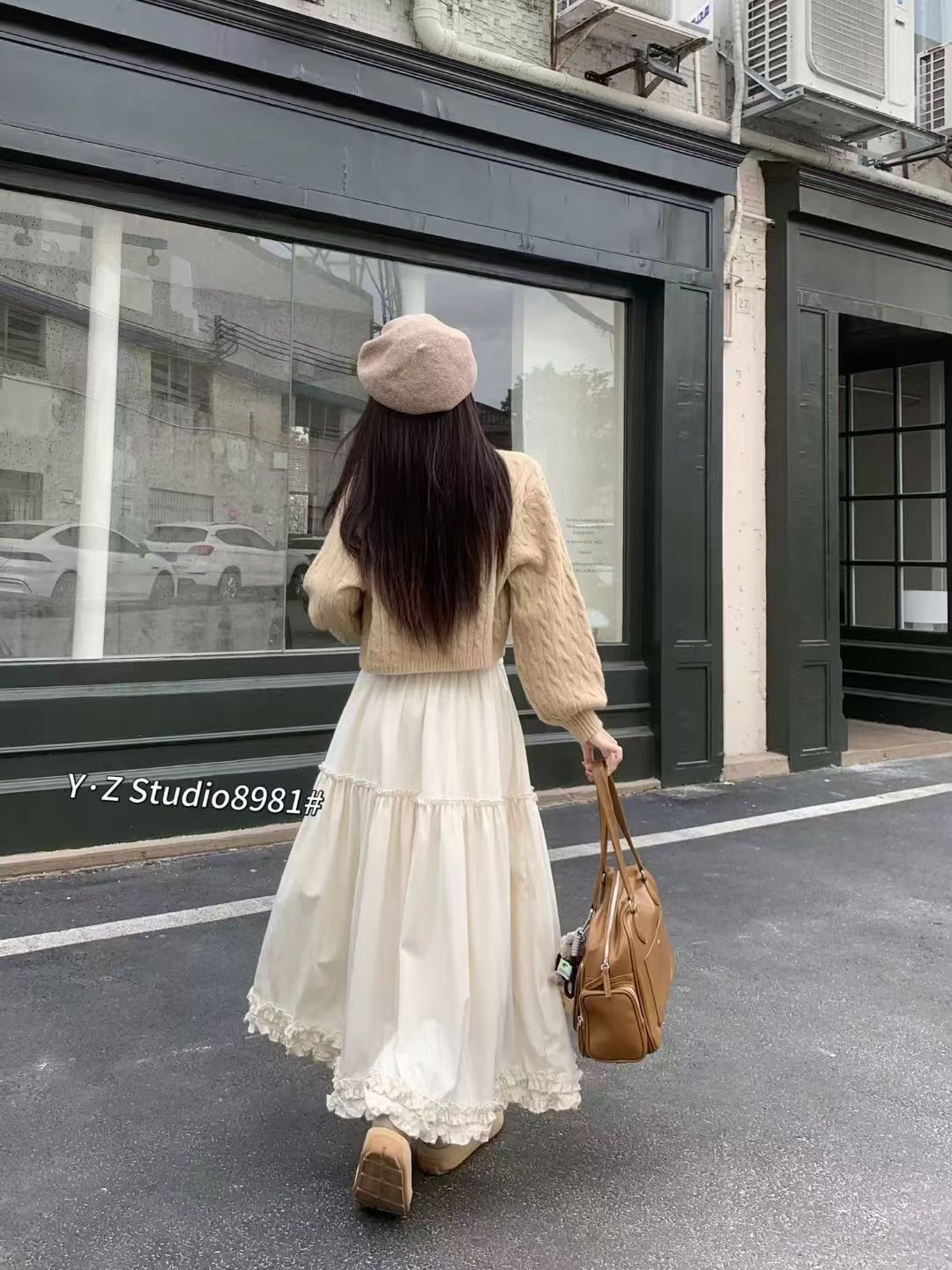 ANGE韓國直郵㊣女士新品休閑職業時尚真品熱賣25秋冬人氣長裙ANGE長裙