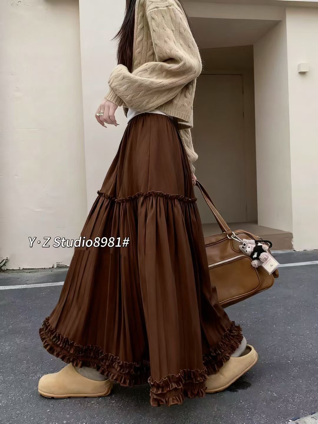 ANGE韓國直郵㊣女士新品休閑職業時尚真品熱賣25秋冬人氣長裙ANGE長裙圖色2