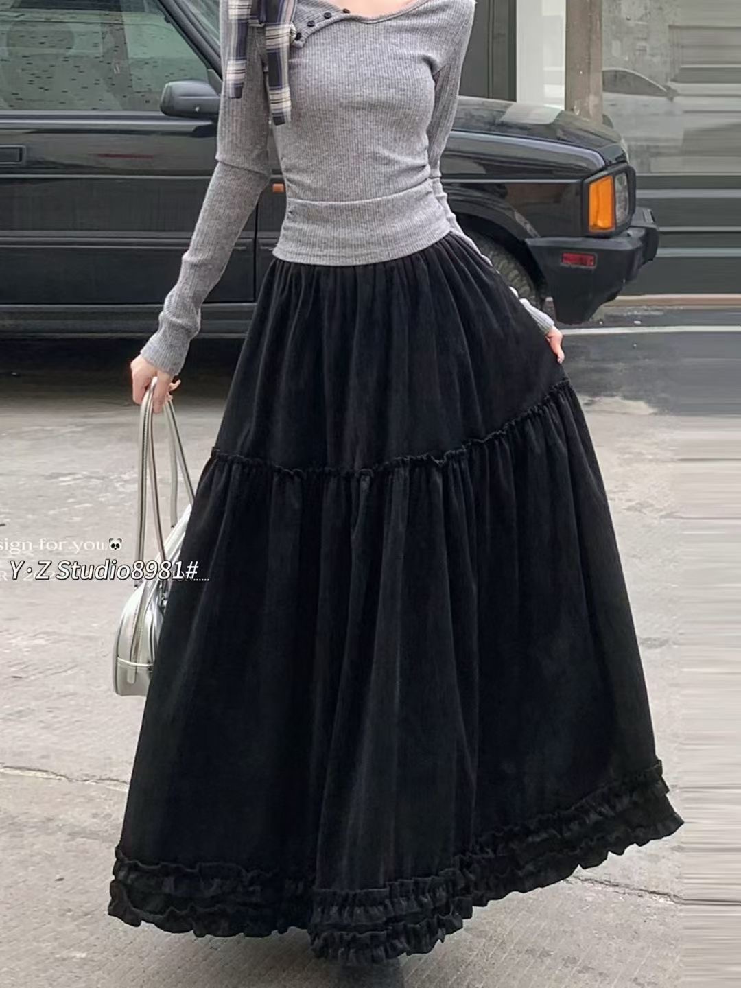 ANGE韓國直郵㊣女士新品休閑職業時尚真品熱賣25秋冬人氣長裙ANGE長裙圖色3