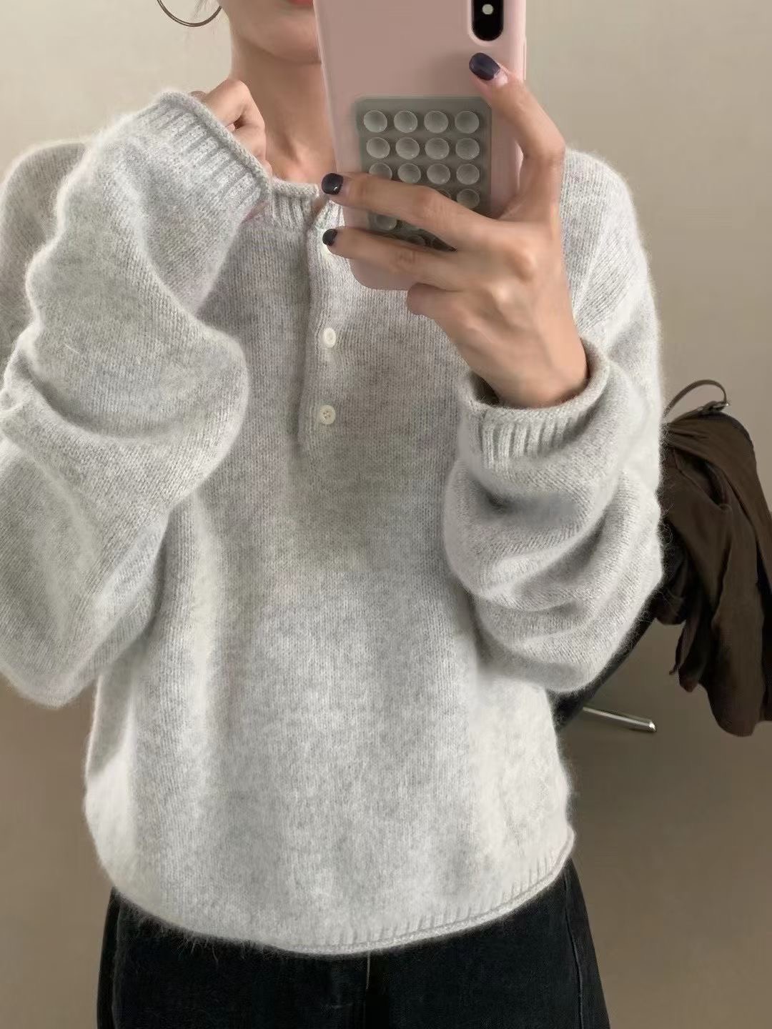 ANGE東大門㊣直郵女士新品時尚休閑推薦人氣職業25秋冬針織衫ANGE針織衫