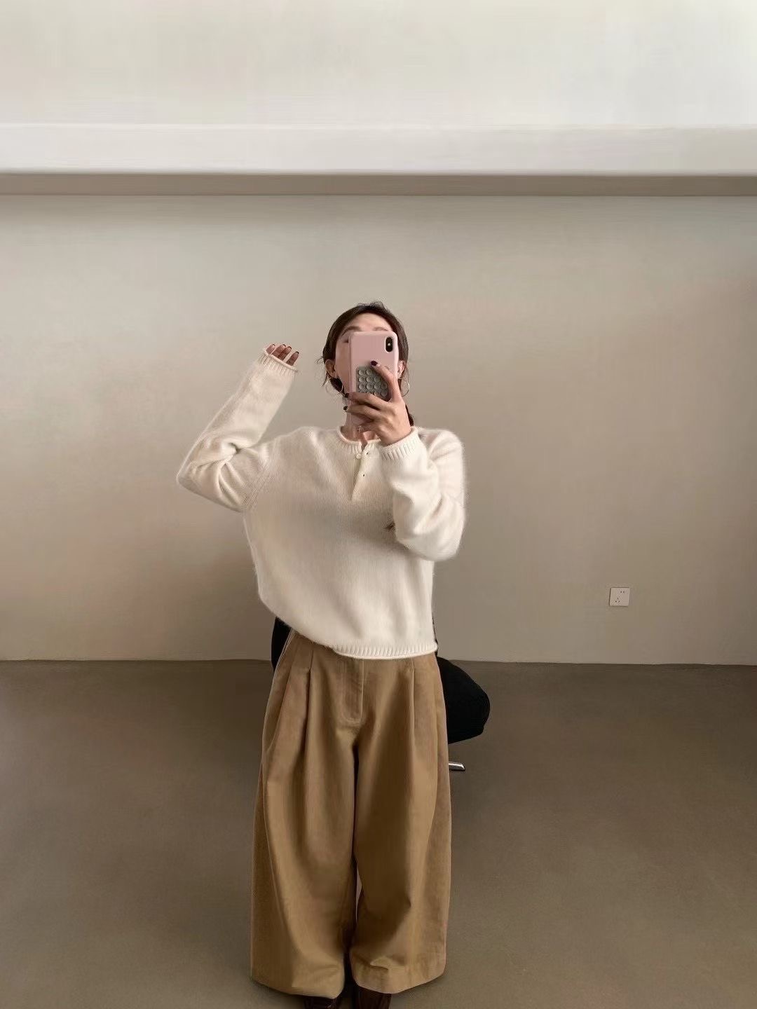 ANGE東大門㊣直郵女士新品時尚休閑推薦人氣職業25秋冬針織衫ANGE針織衫圖色3