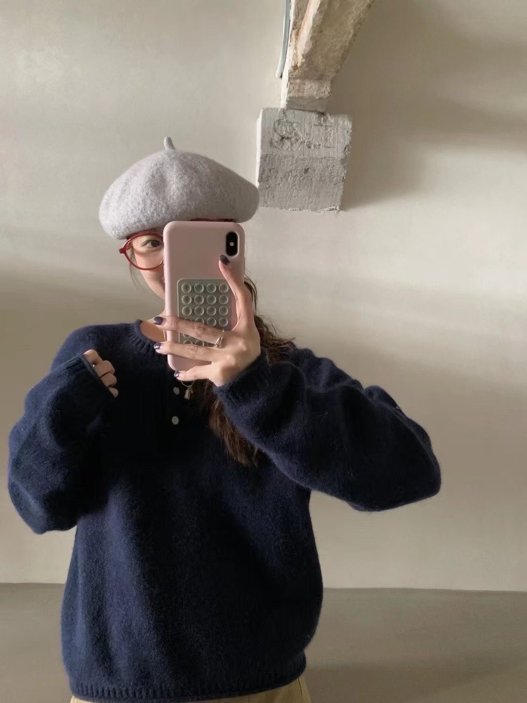 ANGE東大門㊣直郵女士新品時尚休閑推薦人氣職業25秋冬針織衫ANGE針織衫圖色4