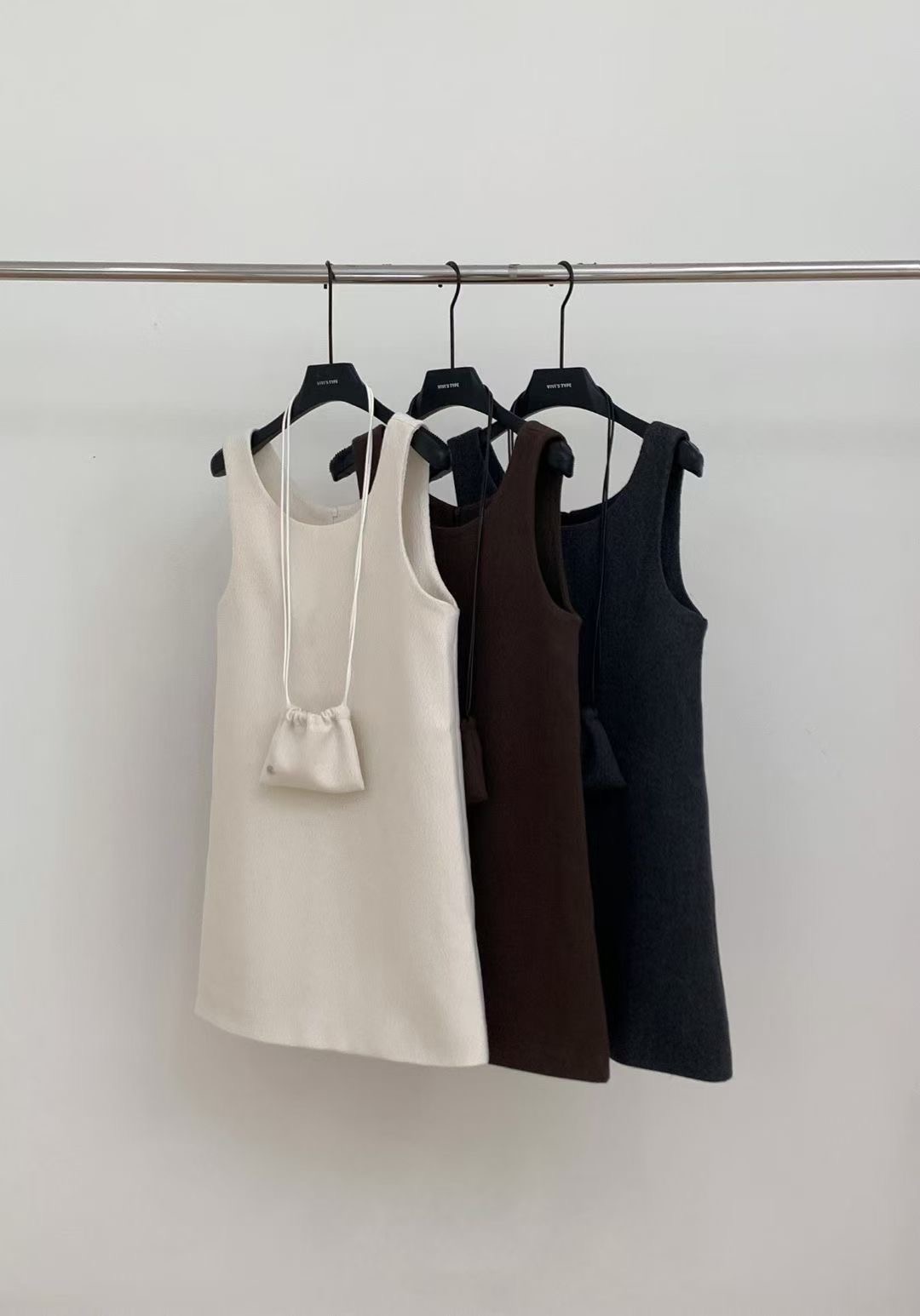 ANGE韓國代購㊣女裝新款時尚真品人氣25秋冬休閑連衣裙含包ANGE連衣裙圖色3左三色