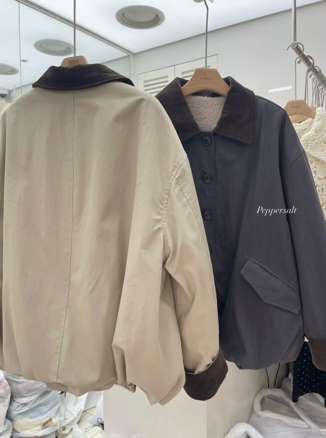 PEPPER 페페韓國代購㊣女士新品推薦25秋冬時尚職業夾克羊毛PEPPER-SEOUL夾克