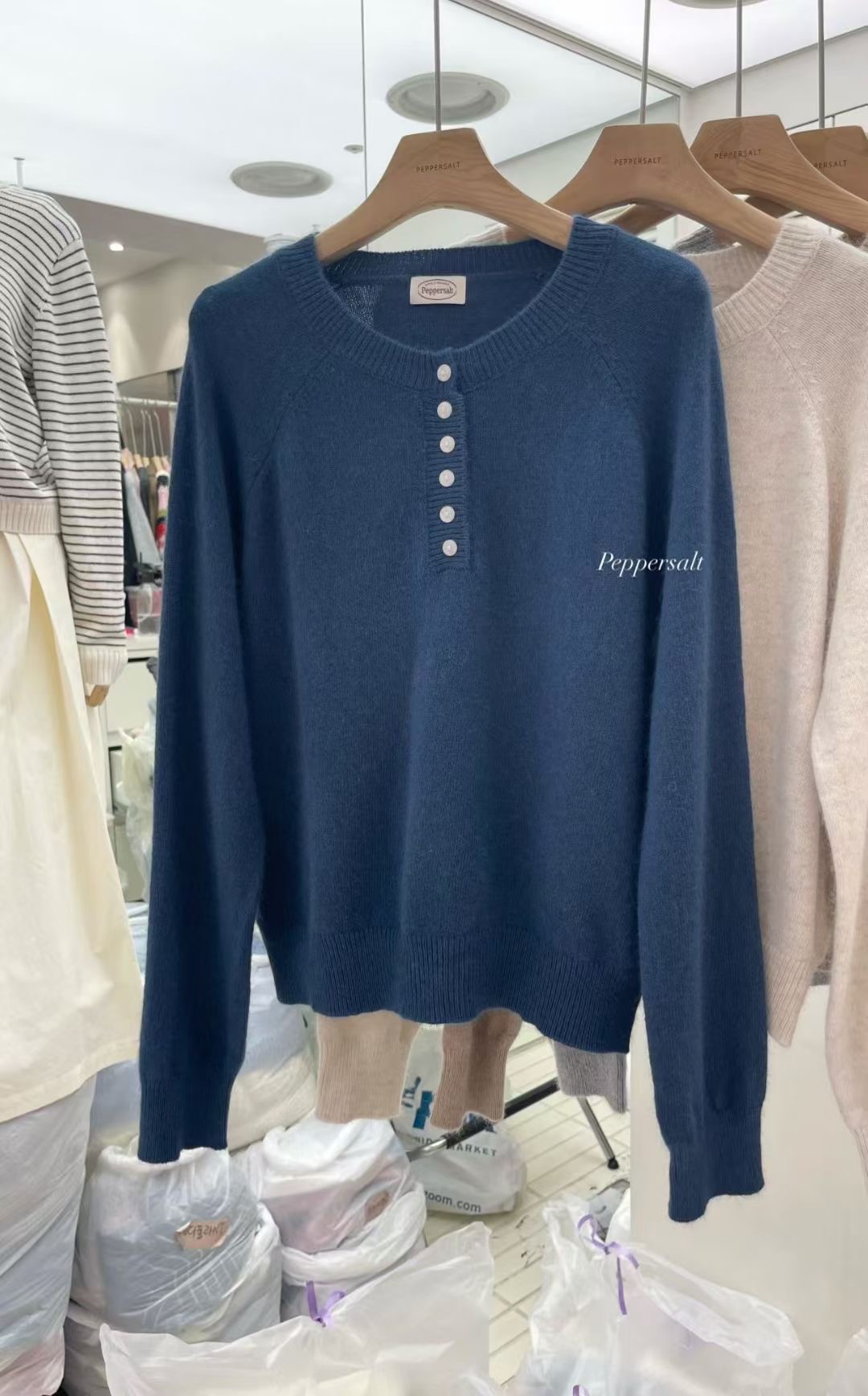 PEPPER 페페東大門㊣實拍女士新款真品休閑人氣職業針織衫PEPPER-SEOUL針織衫