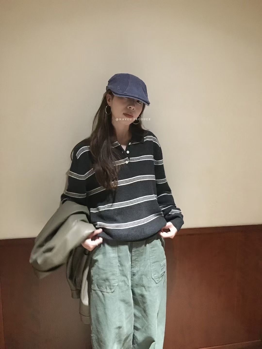 ANGE韓國代購㊣女士新款職業人氣真品休閑時尚25秋冬長袖T恤ANGE長袖T恤圖色3