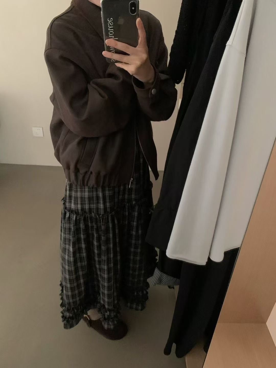 ANGE韓國代購㊣女裝新品時尚人氣推薦25秋冬職業休閑熱賣長裙ANGE長裙