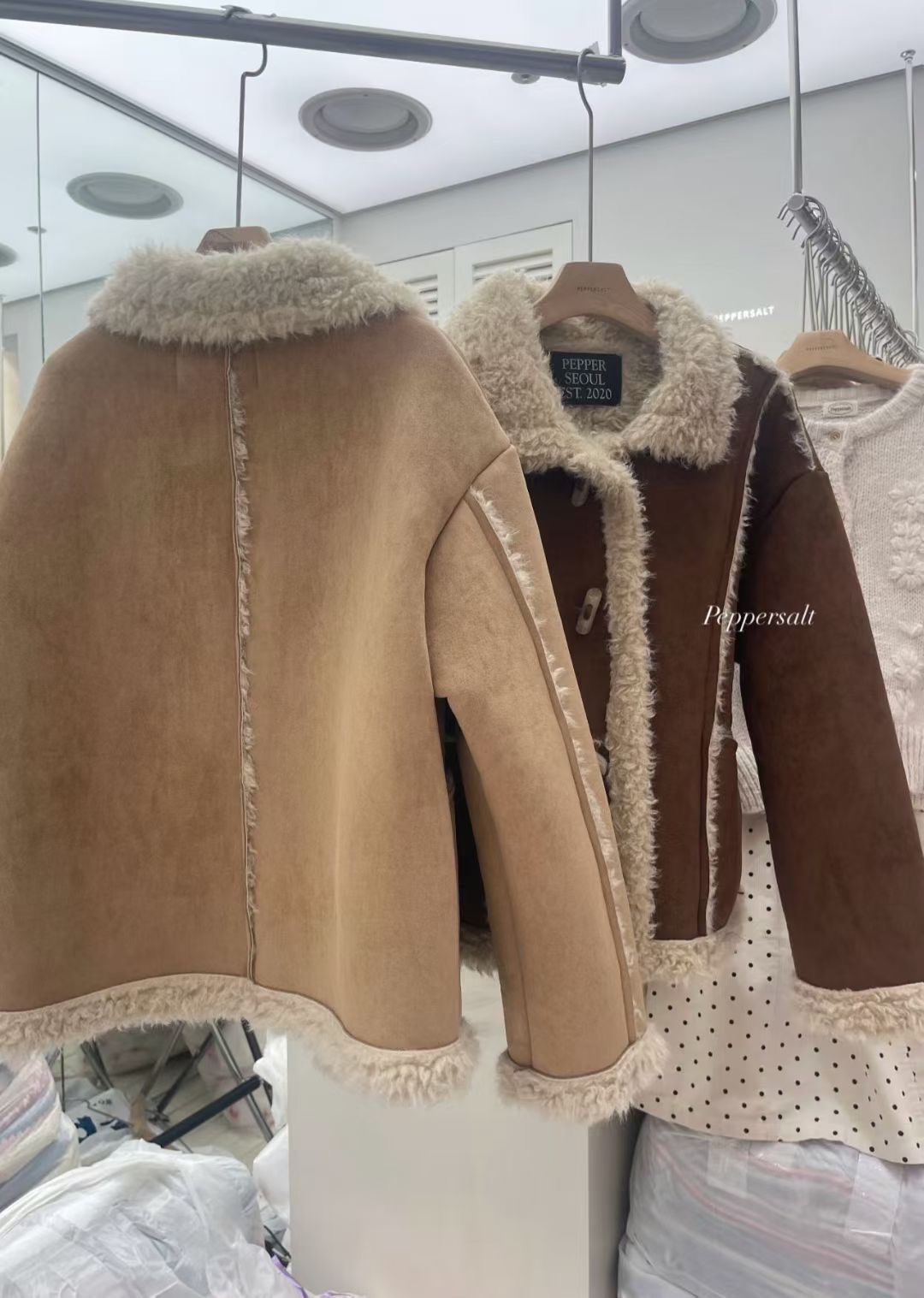 PEPPER 페페韓國代購㊣女裝新款真品推薦休閑時尚短款大衣PEPPER-SEOUL短款大衣