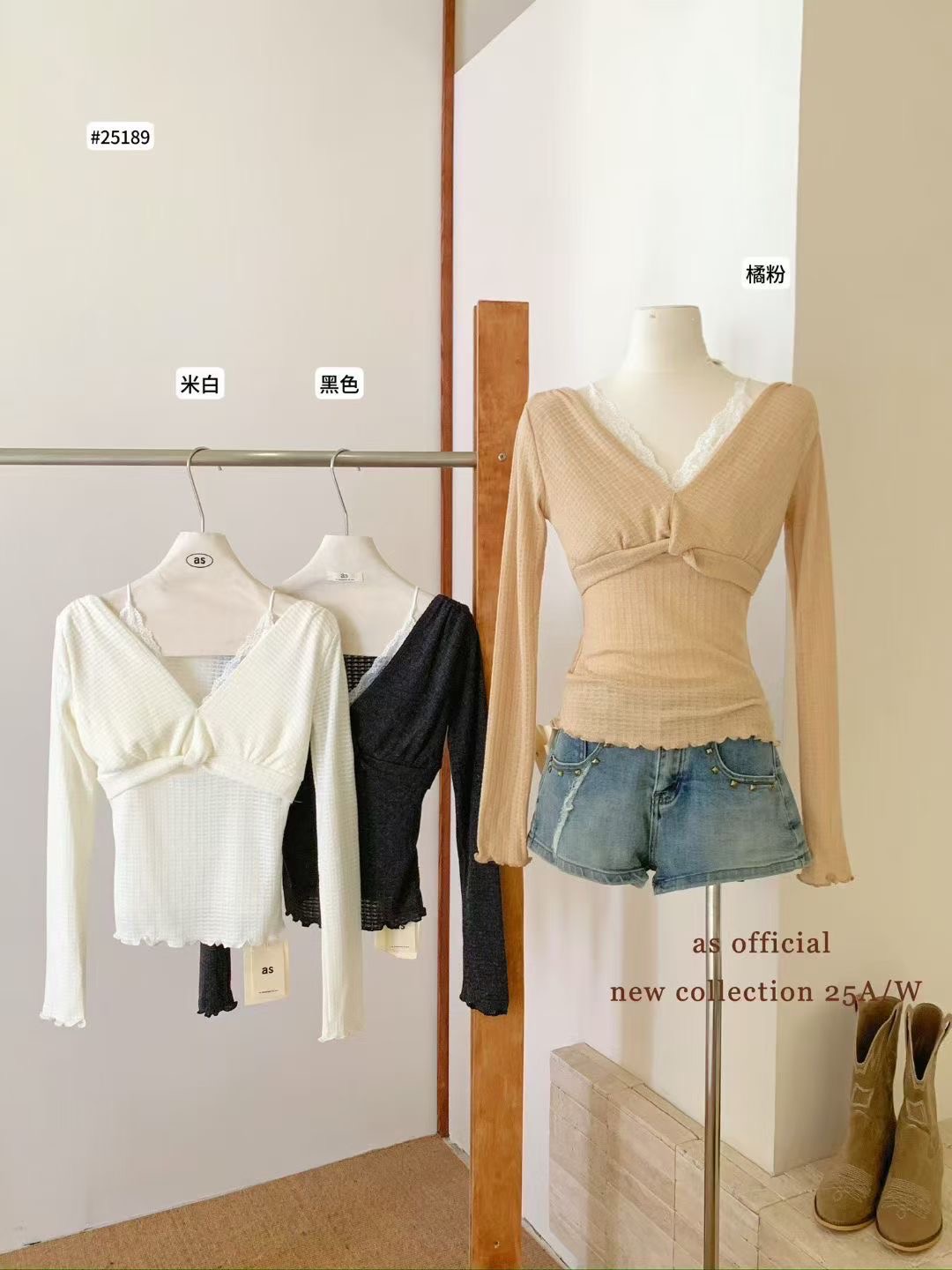 ANGE韓國直郵㊣女裝新款職業25秋冬人氣推薦真品熱賣針織衫ANGE針織衫圖色2左二色