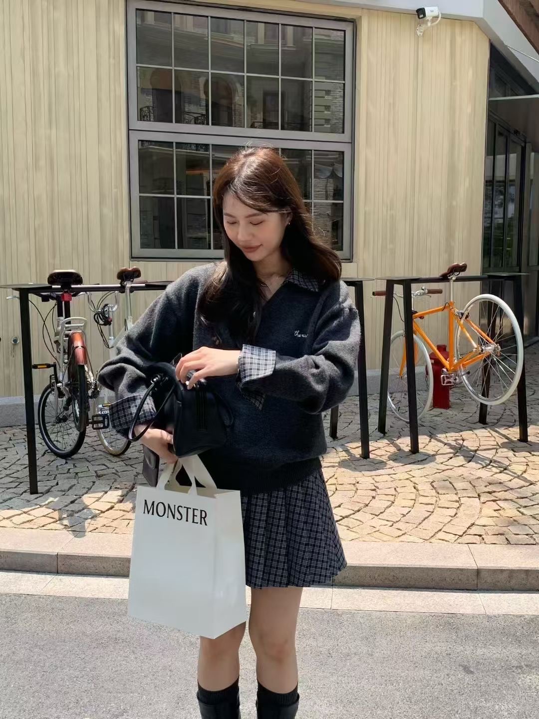 ANGE韓國直郵㊣女裝新款人氣熱賣休閑時尚真品25秋冬針織衫ANGE針織衫