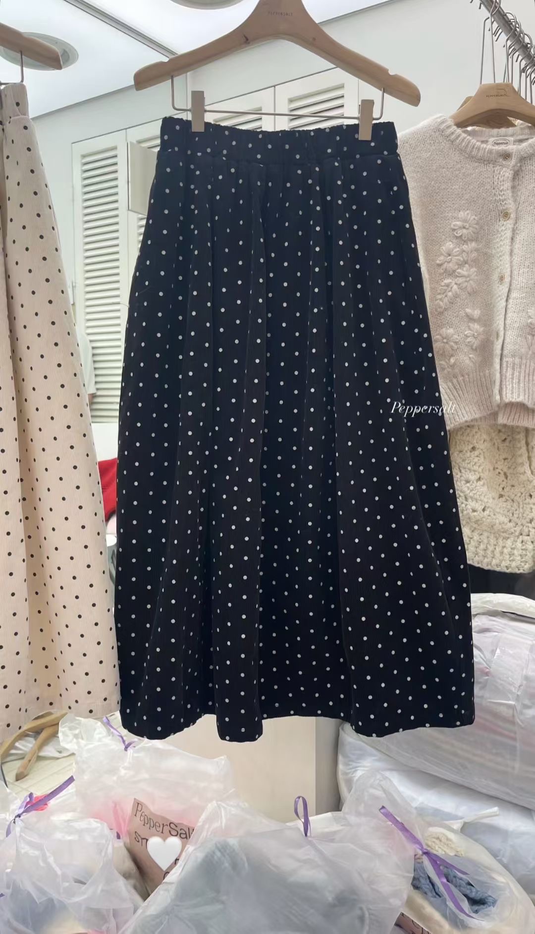 PEPPER 페페東大門㊣直郵女士新品職業真品推薦休閑25秋冬長裙PEPPER-SEOUL長裙