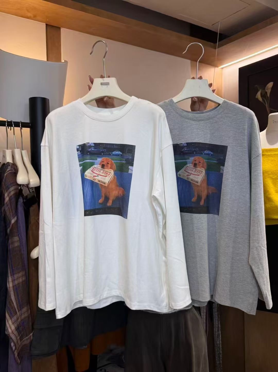 ANGE東大門㊣代購女士新款25秋冬休閑推薦人氣職業熱賣長袖T恤ANGE長袖T恤圖色2左二色