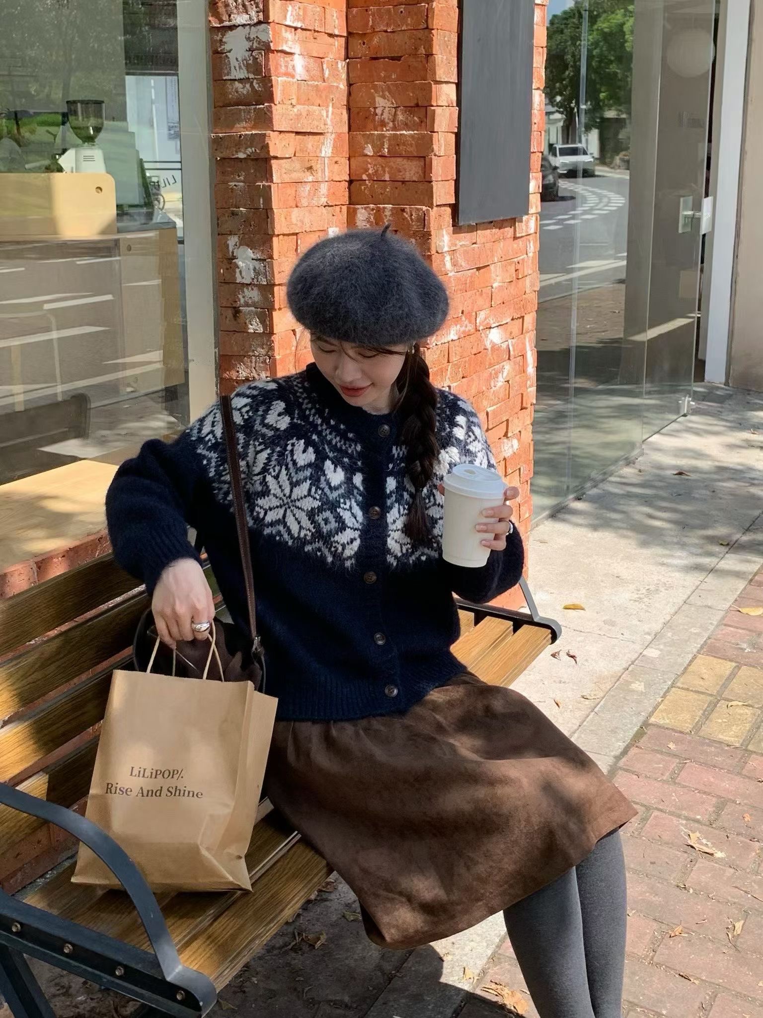 ANGE韓國代購㊣女裝新品25秋冬休閑時尚推薦職業真品針織衫ANGE針織衫