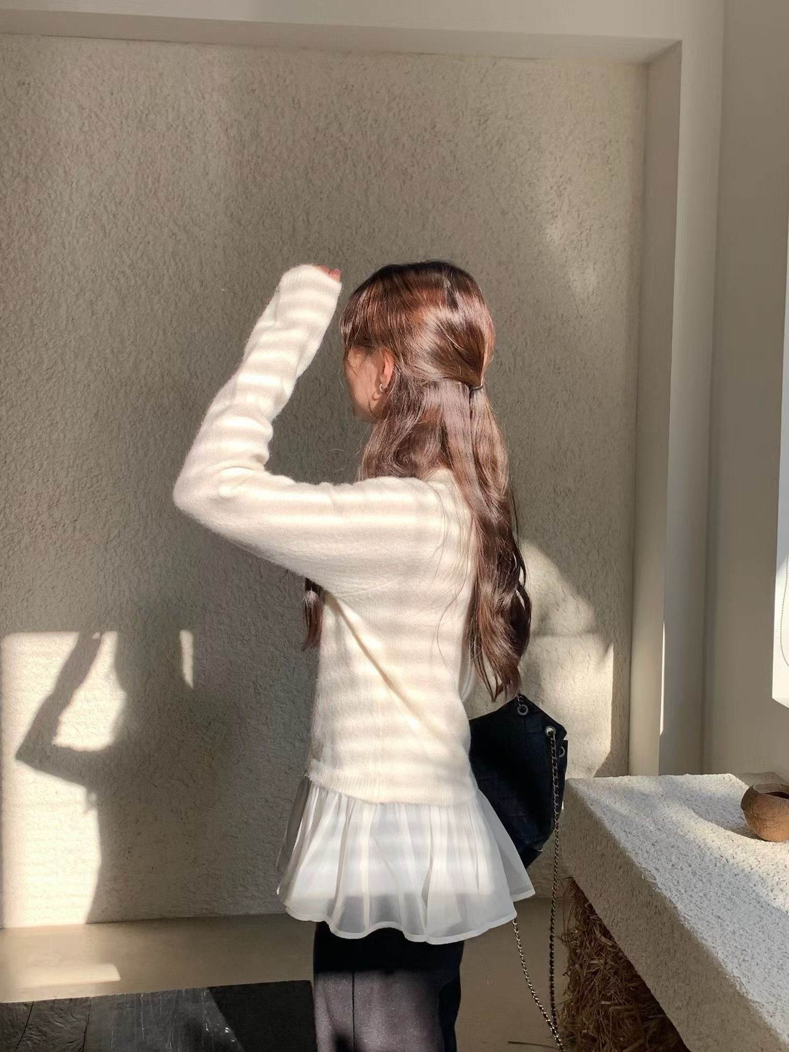 ANGE韓國代購㊣女士新品休閑人氣時尚25秋冬真品熱賣針織衫ANGE針織衫