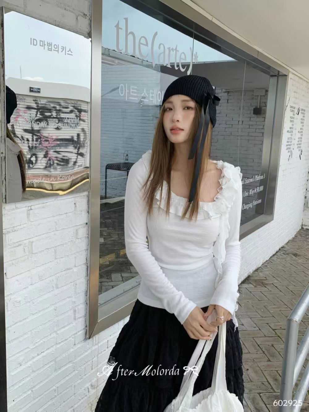 ANGE東大門㊣實拍女裝新款職業25秋冬推薦時尚人氣休閑長袖T恤ANGE長袖T恤