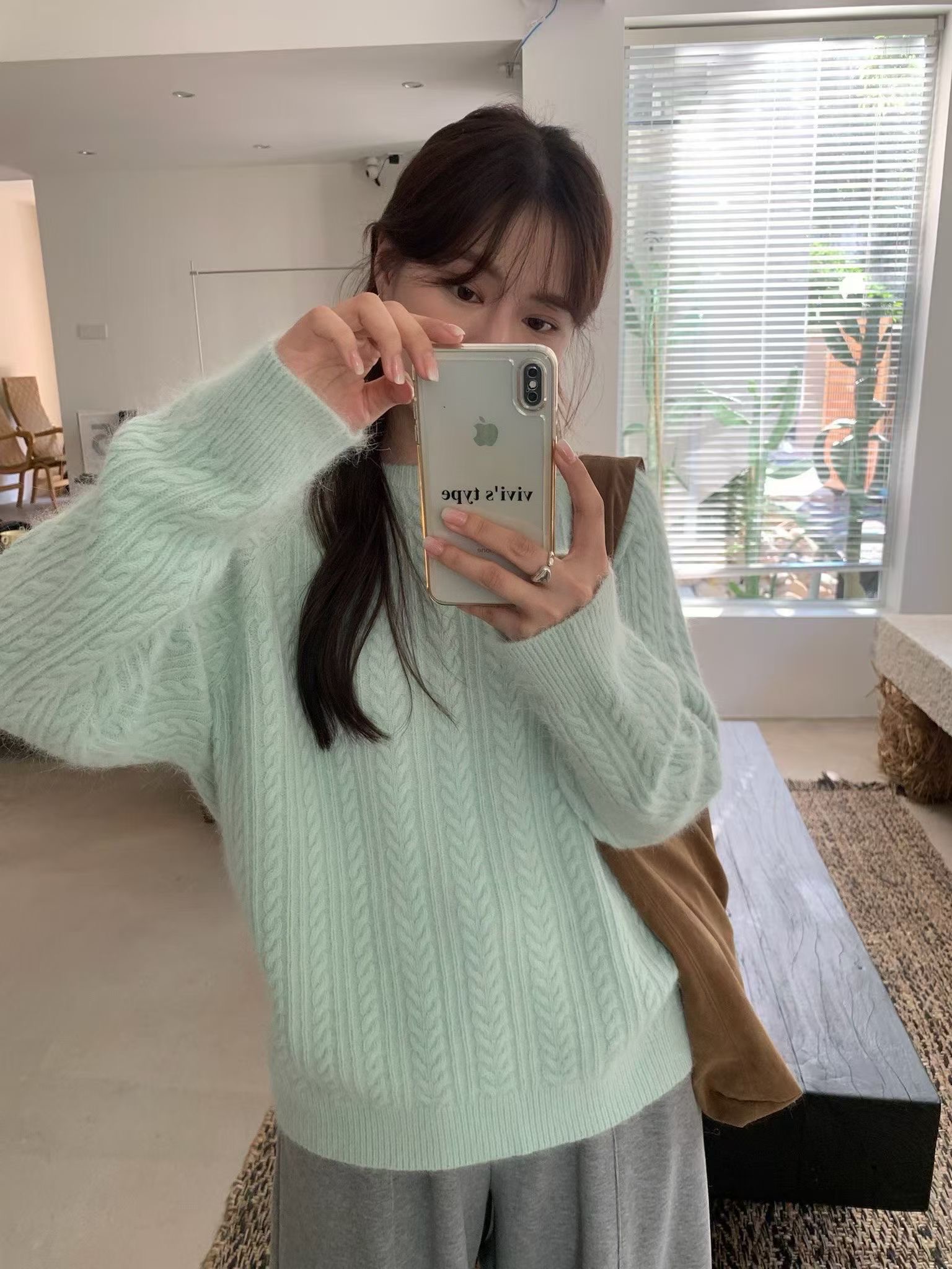 ANGE東大門㊣實拍女士新品熱賣25秋冬推薦真品休閑人氣針織衫ANGE針織衫圖色2