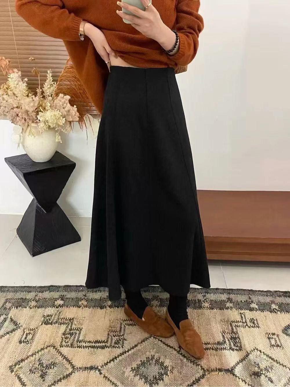 ANGE東大門㊣實拍女裝新品人氣休閑職業真品熱賣推薦25秋冬長裙ANGE長裙