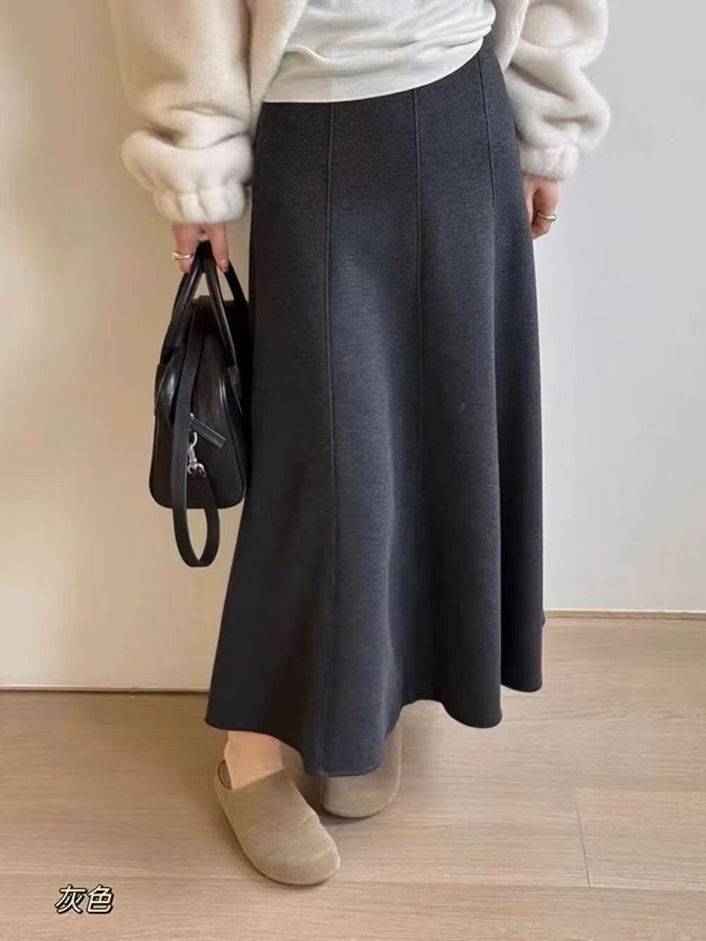 ANGE東大門㊣實拍女裝新品人氣休閑職業真品熱賣推薦25秋冬長裙ANGE長裙圖色2